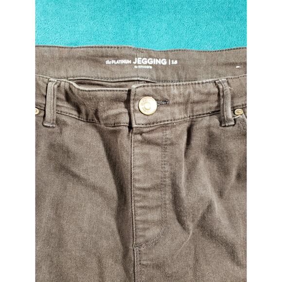 Chicos Jeans 1.5 US Size 10 Womens Brown Stretch Pants Mid Rise Platinum Jegging - Picture 6 of 12